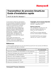 Honeywell SmartLine ST 800 Guide D'installation Rapide