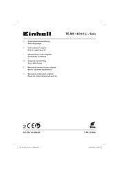 EINHELL TE-MS 18/210 Li-Solo Instructions D'origine