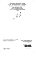 Kohler Singulier K-10873 Guide D'installation Et D'entretien
