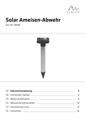 Gardigo Solar Ameisen-Abwehr Notice D'utilisation
