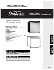 Sunbeam SBCR016A2BSL Guide D'utilisation Et D'entretien