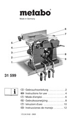 Metabo 31 599 Mode D'emploi