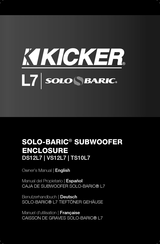 Kicker SOLO-BARIC L7 Manuel D'utilisation