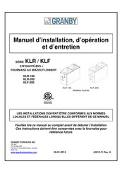 Granby KLR-200 Manuel D'installation, D'opération Et D'entretien
