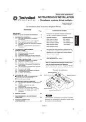 Technibel Climatisation MCAF98 Instructions D'installation