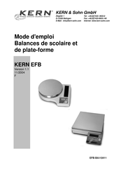 KERN and SOHN EFB 2000-0D Mode D'emploi