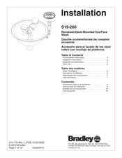 Bradley S19-260 Instructions D'installation