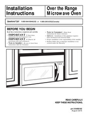 Frigidaire Gallery FGMV155CTF Instructions D'installation