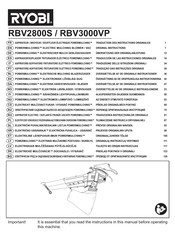Ryobi POWERMULCHING RBV2800S Traduction Des Instructions Originales
