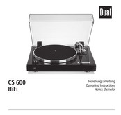 Dual CS 600 HiFi Notice D'emploi