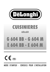 DeLonghi E 604 M Mode D'emploi