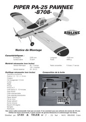 Airline PIPER PA-25 PAWNEE Notice De Montage