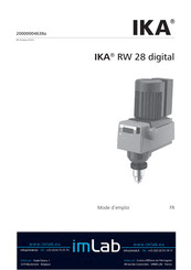 IKA RW 28 digital Mode D'emploi