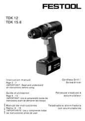 Festool TDK 15.6 Guide D'utilisation