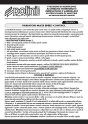 Polini MAXI SPEED CONTROL Instructions D'assemblage
