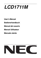 NEC LCD1711M Manuel Utilisateur