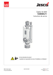 Jesco FLOWCON LP 1 Instructions De Service