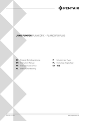 Pentair PLANCOFIX PLUS Instructions De Service