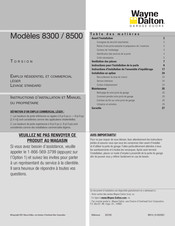 Wayne Dalton Torsion 8500 Instructions D'installation Et Manuel Du Propriétaire