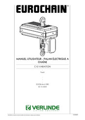 Verlinde Eurochain C10 variation Manuel Utilisateur