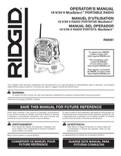 RIDGID MaxSelect R84081 Manuel D'utilisation