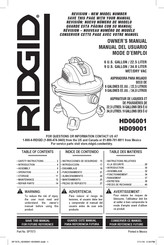 RIDGID HD09001 Mode D'emploi