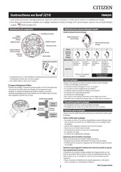 Citizen J210 Instructions En Bref