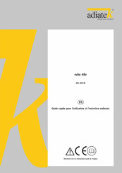 ADIATEK ruby 48e Guide Rapide Pour L'utilisation Et L'entretien Ordinaire