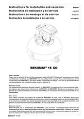 BEKOMAT 16 CO Instructions De Montage Et De Service