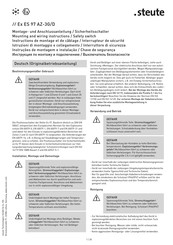 steute Ex ES 97 AZ-3G/D Instructions De Montage Et De Câblage