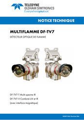 Teledyne MULTIFLAMME DF-TV7-V Combiné UV Notice Technique