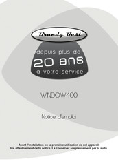 Brandy Best WINDOW400 Notice D'emploi