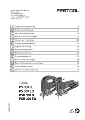 Festool TRION PSB 300 EQ Notice D'utilisation D'origine