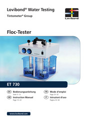 Tintometer Lovibond Floc-Tester ET 730 Mode D'emploi