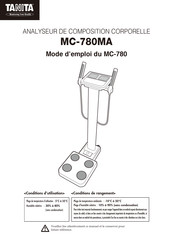 Tanita MC-780MA Mode D'emploi