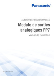 Panasonic FP7 Manuel De L'utilisateur