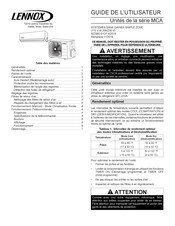 Lennox MCA Série Guide De L'utilisateur