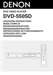 Denon DVD-550SD Mode D'emploi