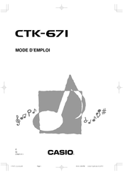 Casio CTK-671 Mode D'emploi