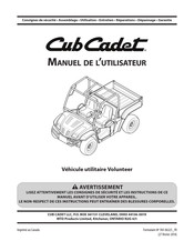 Cub Cadet Volunteer Manuel De L'utilisateur