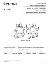 Pentair MYERS MDC50V1 Notice D'utilisation