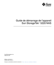 Sun Microsystems StorageTek 5220 NAS Guide De Démarrage