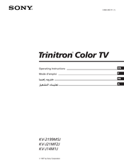 Sony Trinitron KV-J14M1J Mode D'emploi