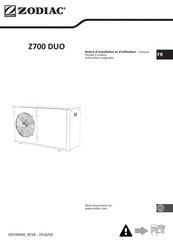 Zodiac Z700 DUO Notice D'installation Et D'utilisation