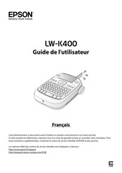 Epson LW-K400 Guide De L'utilisateur