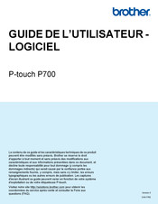 Brother P-touch P700 Guide De L'utilisateur