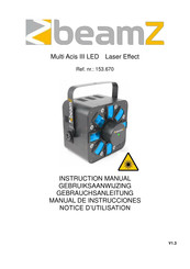 Beamz Multi Acis III LED Notice D'utilisation