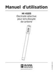 Hanna Instruments HI 4105 Manuel D'utilisation