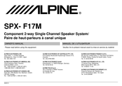 Alpine SPX- F17M Manuel De L'utilisateur