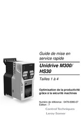 Control Techniques Unidrive HS30 Guide Rapide